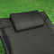 SoBuy Ligstoel - Tuinstoel Zwart - 63x66x172cm - OGS38-SCH