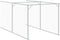 vidaXL - Hondenhok - met - ren - 110x405x110 - cm - staal - lichtgrijs