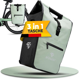 RADGEIST fietstas voor bagagedrager I fietstas shopper I fiets boodschappentas & draagtas 22-28 lite