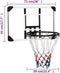 VDXL Basketbalbord 71x45x2,5 cm polycarbonaat transparant