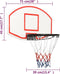 VDXL Basketbalbord 71x45x2 cm polyetheen wit