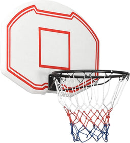 VDXL Basketbalbord 90x60x2 cm polyetheen wit