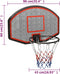 VDXL Basketbalbord 90x60x2 cm polyetheen zwart