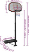 VDXL Basketbalstandaard 258-363 cm polyetheen