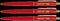 Quantore - Balpen drukknop en metalen clip rood | 50 stuks