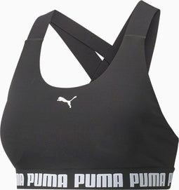 PUMA Feel It - Mid Impact Sportbeha Dames - DryCELL technologie - Zwart (M)