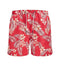 JACK&JONES JJIARUBA JJSWIMSHORTS AKM TROPIC STS - Heren Zwembroek - Roze met bloemenprint - Chili