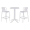 Tafel met twee stoelen Home ESPRIT Wit Metaal Polypropyleen 60 x 60 x 102 cm