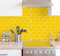 WALPLUS Pure Yellow Glanzende Subway Peel & Stick Backsplash 3D Tegelstickers 20 stuks – 30,5 x 15,4