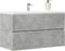 vidaXL - Wastafelkast - 90x38,5x45 - cm - spaanplaat - betongrijs