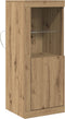 vidaXL - Sideboard - met - LED-verlichting - Artisan - Eiken - 41x37x100 - cm
