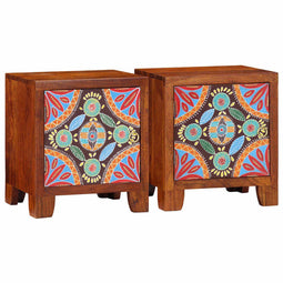 vidaXL - Nachtkastje - 2 - st - 40x30x45 - cm - massief - acaciahout