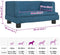 vidaXL - Hondenmand - 60x40x30 - cm - fluweel - blauw