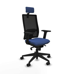 Piqueras y Crespo 2D066N2 - Bureaustoel - Hoofdsteun en verstelbare hoogte - Marineblauw