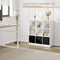 WOLTU 9-vaks Boekenkast - 3 Lades - Wit Melaminehout - 80 x 30 x 86,5 cm