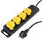 Exin stekkerdoos - 4-voudig - spatwaterdicht IP44 - zwart