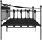 vidaXL - Slaapbank - metaal - zwart - 90x200 - cm