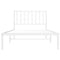 vidaXL - Bedframe - met - hoofdbord - metaal - wit - 100x200 - cm