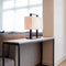 Atmooz - Tafellamp Bhilai - E27 - Slaapkamer / Woonkamer - Sfeerlamp Industrieel - Zwart en witte kap - Hoogte 50cm - Metaal