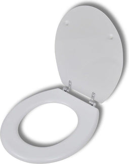 vidaXL - Toiletbril - simpel - ontwerp - MDF - wit