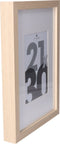 Fotolijst Houtkleurig Glas - 21 X 30 CM - Posterlijst A4 - Wissellijst met passe partout van 12x17 cm