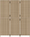 vidaXL - Kamerscherm - 3 - panelen - poly - rattan - beige