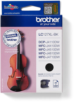 Brother LC127XLBK - Inktcartridge - 1200 pagina's - Zwart
