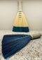 Veegborstel - Turquoise - Decoratief item - Boho musthave - L7xB23xH36 cm