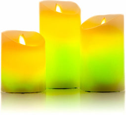 Veelkleurige Ledkaarsen met Vlameffect en Afstandsbediening Lendles InnovaGoods 3 Stuks