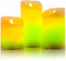 Veelkleurige Ledkaarsen met Vlameffect en Afstandsbediening Lendles InnovaGoods 3 Stuks