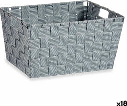 Veelzijdige mand Grijs Stof 5 L 30,4 x 14 x 20 cm (18 Stuks)