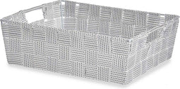 Veelzijdige mand Wit Stof 3 L 23 x 8 x 27 cm (48 Stuks)