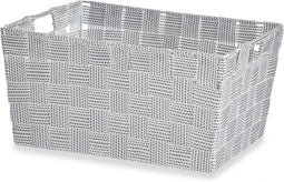 Veelzijdige mand Wit Stof 30,4 x 14 x 20 cm (18 Stuks)