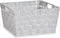 Veelzijdige mand Wit Stof 30,4 x 14 x 20 cm (18 Stuks)