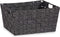 Veelzijdige mand Zwart Stof 20 x 14 x 30 cm (18 Stuks)