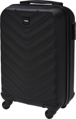 ProWorld - Reis-Handbagage-Koffer-Relief -28 L-Zwart- Spinner wielen-Lichtgewicht-33 x 20 x H53 cm