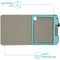 Vegan Leather Bookcase voor de Kobo Libra 2 / Tolino Vision 6 - Lichtblauw