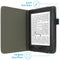 Vegan Leather Bookcase voor de Tolino Page 2 - Zwart