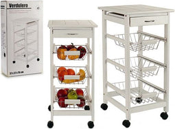 Vegetable trolley 3 tier stand (37 x 76 x 37 cm)