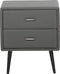 ESSONNE - Nachtkastje - Grijs - Kunstleer