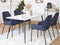 Set van 2 eetkamerstoelen LOVERNA Corduroy Donkerblauw
