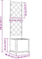 vidaXL - Tuinbak - met - Trellis - Lichtgrijs - 40x40x143 - cm