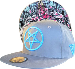 Capiche® Snapback – Cursed Bride – Pet Heren – Sportcap – Baseball Cap – Lichtgrijze pet