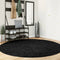 vidaXL - Vloerkleed - PAMPLONA - shaggy - hoogpolig - modern - Ø - 200 - cm - zwart