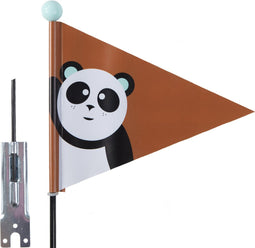 Veiligheidsvlag PexKids Panda - bruin met panda print