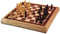 Engelhart 150230 - Schaakset 40x40 cm - Luxe Houten Schaakbord Esdoorn & Walnoot - Koning 77 mm - Opbergsysteem - Colourbox
