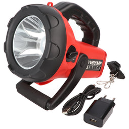 Velamp CHURCHILL: Rechargeable 10W LED spotlight with red flashing light