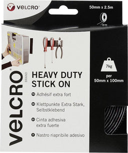 VELCRO® VEL-EC60245 Klittenband Om vast te plakken Haak- en lusdeel, Extra sterk (l x b) 2500 mm x 50 mm Zwart 2.5 m