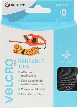 VELCRO® VEL-EC60254 Klittenband kabelbinder Om te bundelen Haak- en lusdeel (l x b) 5000 mm x 30 mm Zwart 5 m