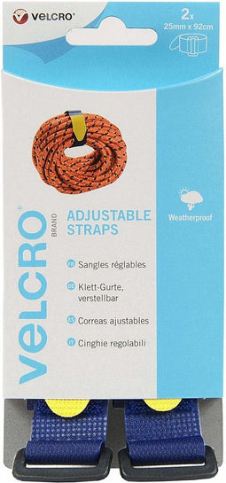 VELCRO® VEL-EC60327 Klittenband Met riem Haak- en lusdeel (l x b) 920 mm x 25 mm Blauw 2 stuk(s)
